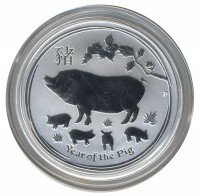 Австралия 50 центов 2019 год - Восточный календарь. Год Свиньи Австралия 50 центов 2019 год - Восточный календарь. Год Свиньи